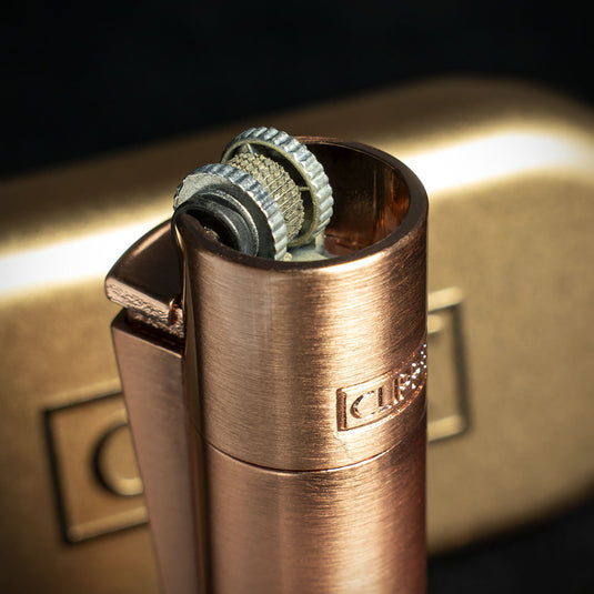 Clipper Refillable Lighter with Tin - Rose Gold