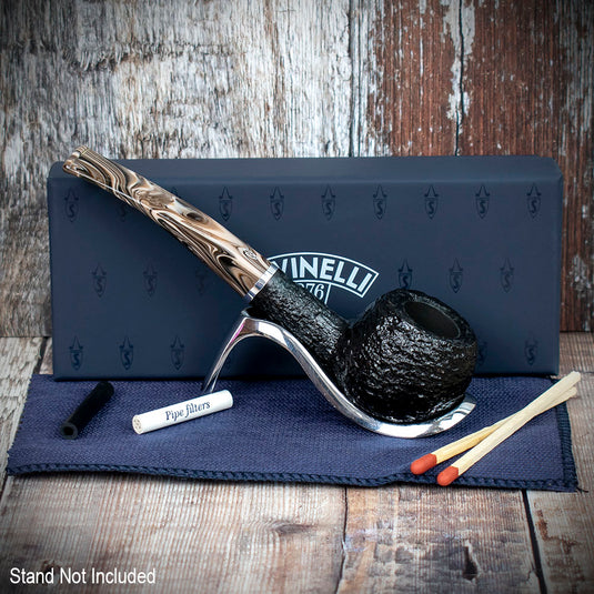 Savinelli Morellina Rustic Black (315R) 6mm - Briar Pipe