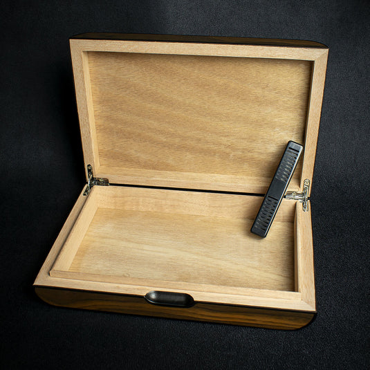 Walnut Finish Humidor - 10 Cigar Capacity