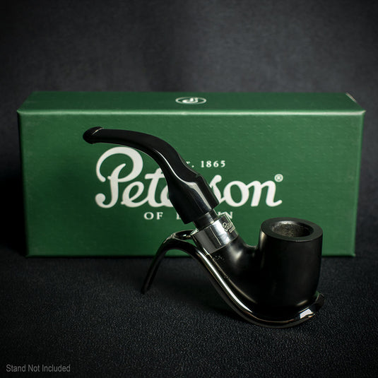 Peterson of Dublin Deluxe System Ebony 8s Briar Smoking Pipe - Shape 68