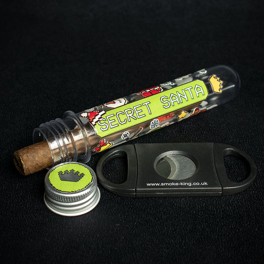 Secret Santa Cigar Gift Tube with Smoke-King cigar cutter