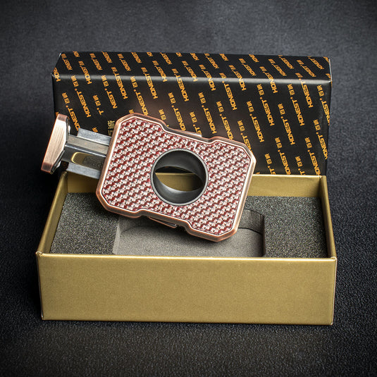 Honest "V" Cigar Cutter - Rose Check