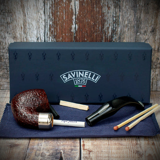 Savinelli - New Dry System Rustic Smoking Pipe - Shape 613