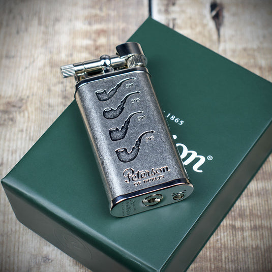 Peterson of Dublin System Metal Pipe Lighter - Brushed Chrome
