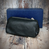 Savinelli Leather 2 Pipe & Tobacco Pouch - Black Weave