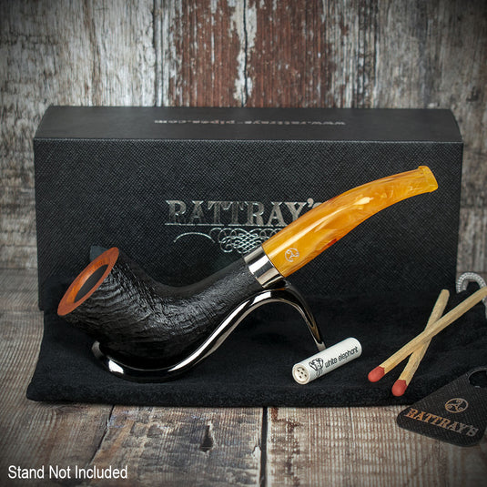 Rattrays Samhain Sandblast Yellow Briar Smoking Pipe - Shape 45