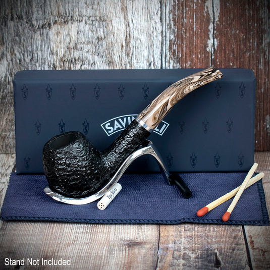 Savinelli Morellina Rustic Black (636R) 6mm - Briar Pipe