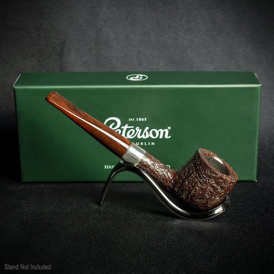 Sandblasted Peterson of Dublin Irish Harp Smoking Pipe - Shape 608