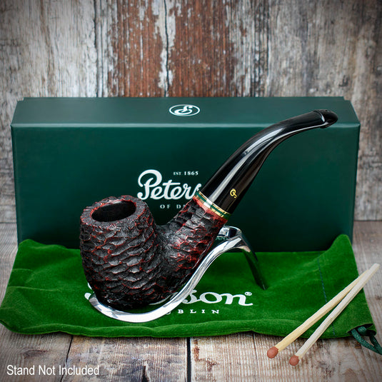 Emerald Rusticated Briar Pipe By Peterson of Dublin - Shape XL90 (9mm)