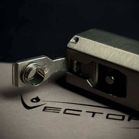 Vector Caliper Single Jet Flame Cigar Lighter With Punch Cutter - Gunmetal