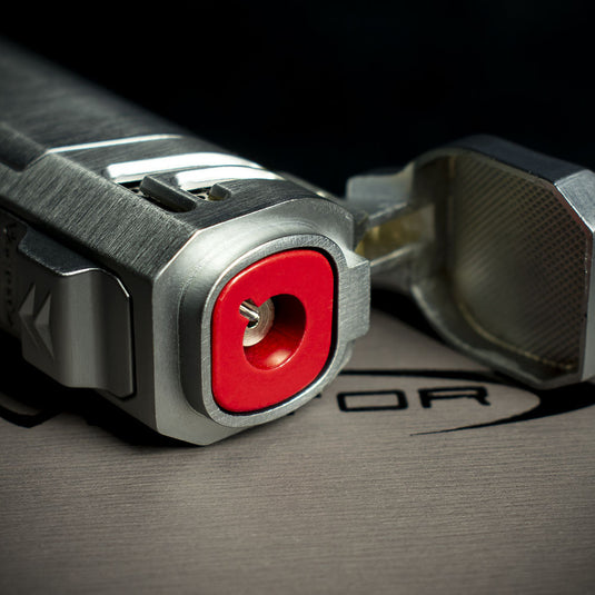 Vector Caliper Single Jet Flame Cigar Lighter With Punch Cutter - Satin Chrome