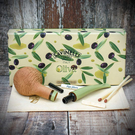 Savinelli Oliva Natural Rustic 315 - 6mm Pipe **DISC**