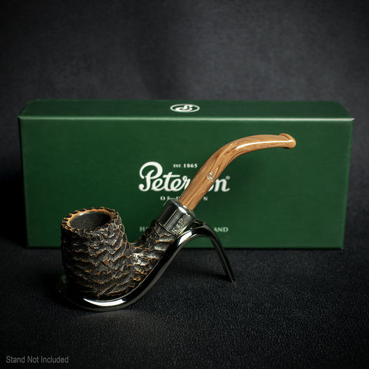 Peterson of Dublin Derry Rusticated Briar Smoking Pipe - Shape 65