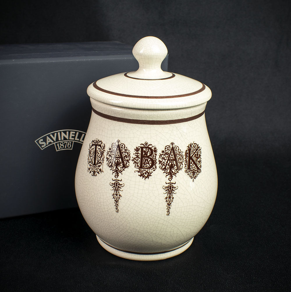 savinelli tobacco jar Vtg Tabacchina Cosmopolitan Made in Italy CYLINDRICAL TOBACCO JAR BLACK
