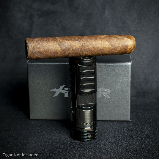 Xikar Tactical 1 Single Jet Flame Cigar Lighter -Gunmetal/ Black (551 GMBK)
