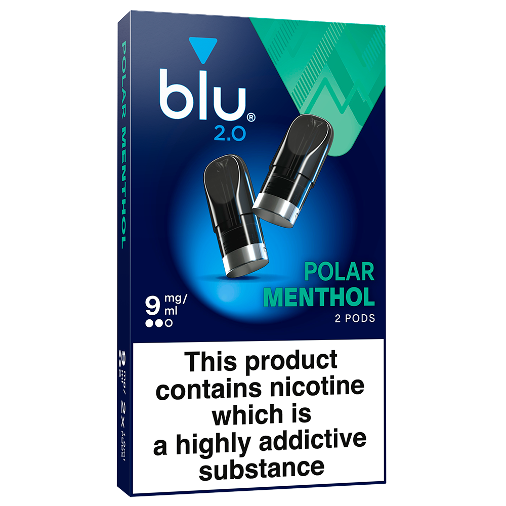 Blu 2.0 Polar Menthol Vape Pods 9mg/ml 2 Pack Blu 2.0 Polar Menthol Vape Pods 9mg/ml 2 Pack