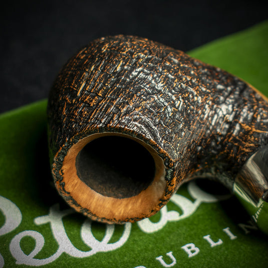 Peterson of Dublin Arklow Sandblasted Briar Smoking Pipe - Shape 230 (9mm)