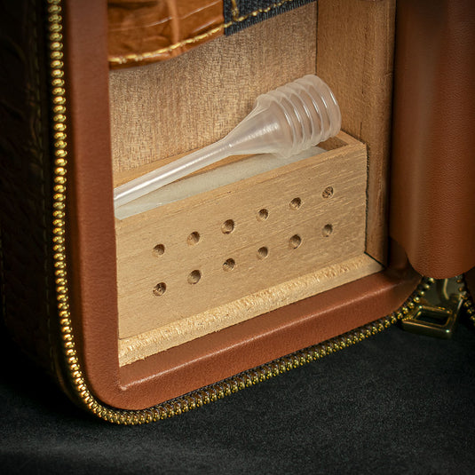 Sikarlan Leather Travel Cigar Case - 6 Cigars