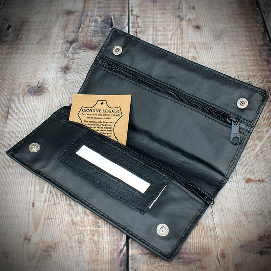 Black Leather Handroller's Wallet