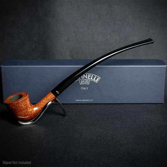 Savinelli Brown Smooth Churchwarden Briar Pipe - 921 No Filter