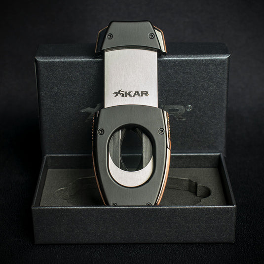 Xikar Flip Dual Cigar Cutter - Black/Bronze