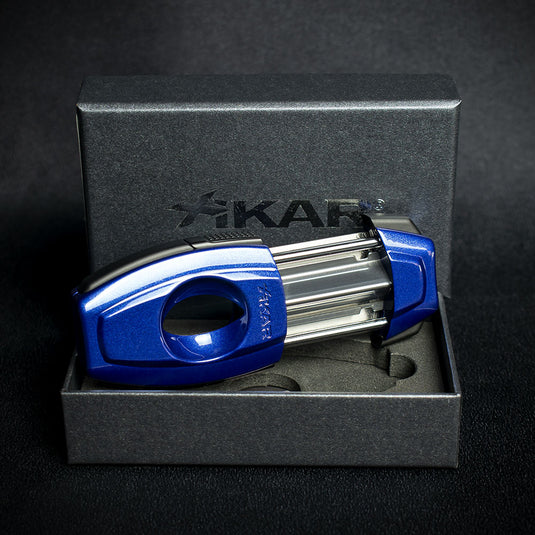 Xikar Flip Dual Cigar Cutter - Blue