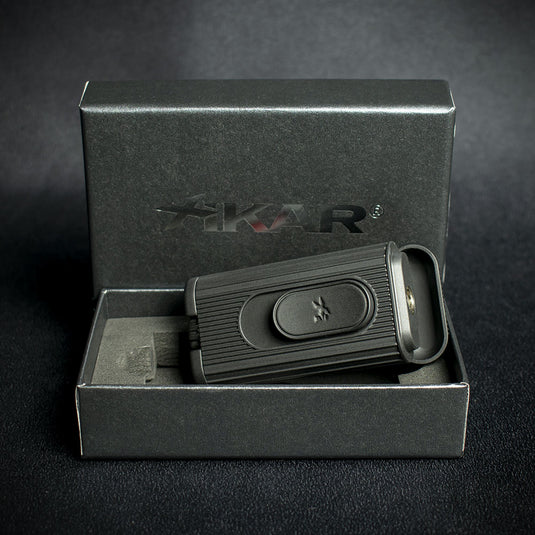 XiKar Hedron Hybrid Flame Cigar Lighter - Matte Black