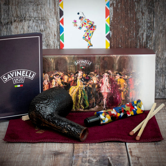 Savinelli | Arlecchino | Rusticated Black 111 | 6mm