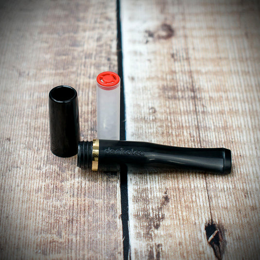 Denicotea Standard Cigarette Holder - 20225 Black/Gold Band