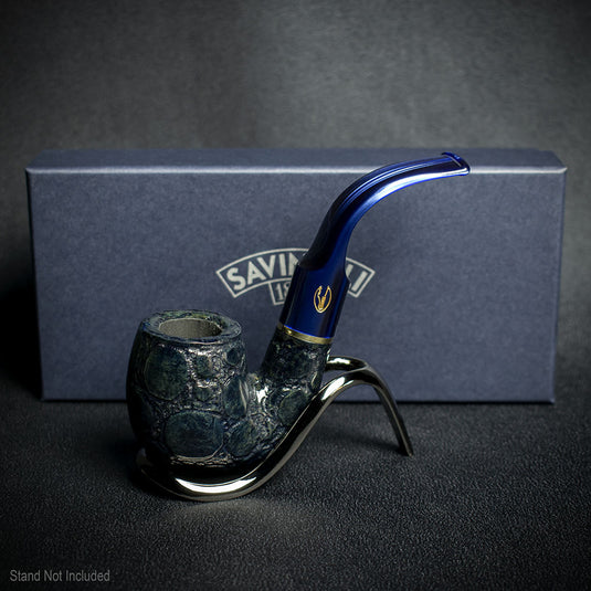 Savinelli Alligator Blue 6mm Briar Smoking Pipe - Shape 614