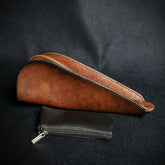 One Pipe Brown Nappa Pouch & Lighter Pouch