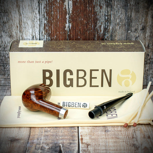 Big Ben Sylvia Tan Polish Briar Smoking Pipe - Shape 808