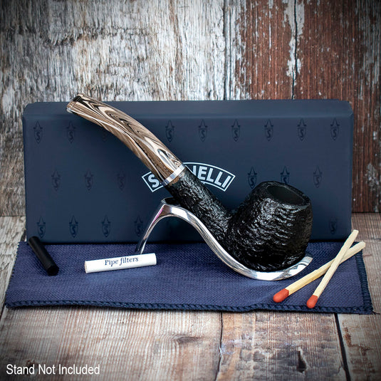 Savinelli Morellina Rustic Black (636R) 6mm - Briar Pipe