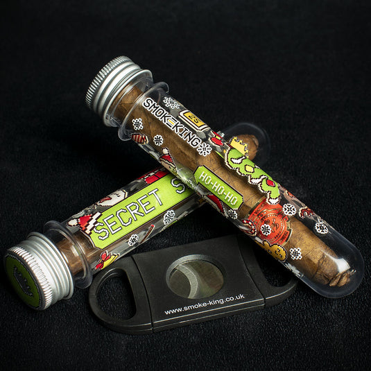 Secret Santa Cigar Gift Tube with Smoke-King cigar cutter