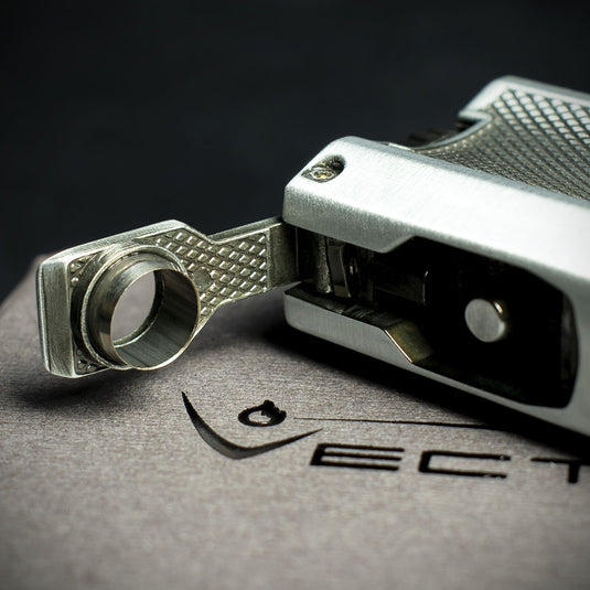 Vector VMotion Twin Jet Flame Lighter With Punch Cutter - Chrome Matte