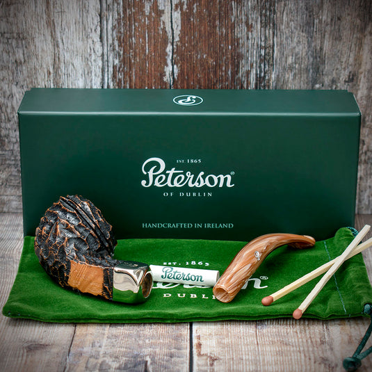 Derry Rusticated Briar Pipe By Peterson of Dublin - Shape 80s (9mm)