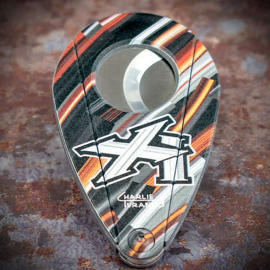 *DISC* Xikar Xi-2 Nightlife Orange 201NLO Double Blade Cigar Cutter