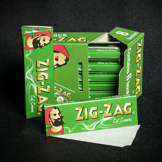 Zig Zag Regular Green Cigarette Papers - 8 Booklets