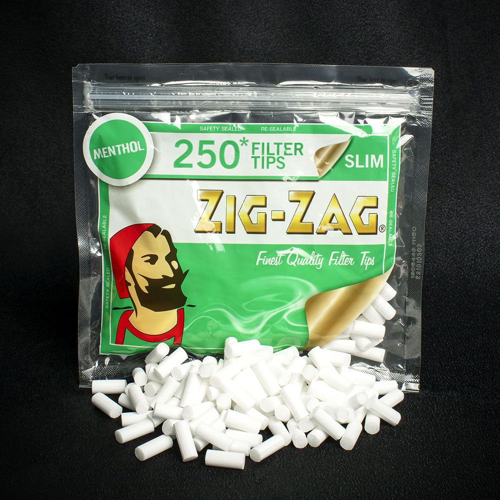 menthol filter tips for cigarettes Zig Zag Slim Menthol Filters Bag 250 Tips Smoke-King