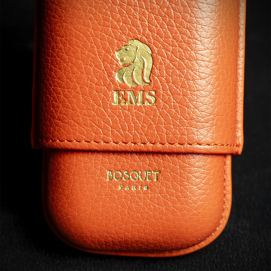 Bosquet EMS Leather Cigar Case (Limited Edition) Naranja