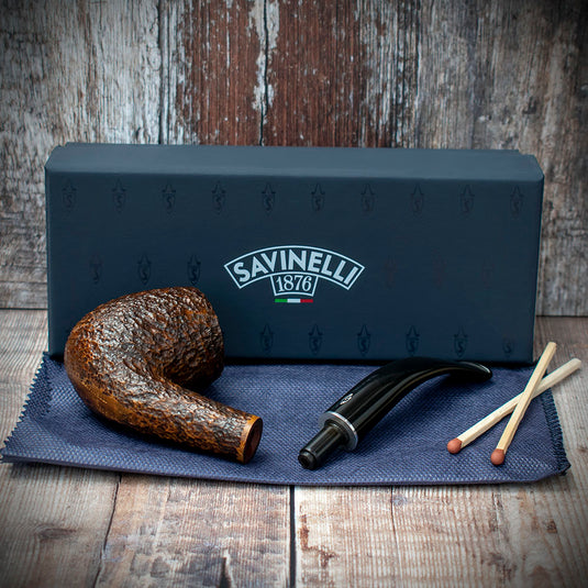 Savinelli Tre Rusticated Briar Pipe (606)