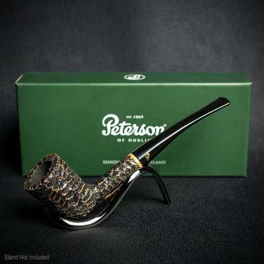 Peterson of Dublin Aran Rusticated Briar Smoking Pipe - Shape No.124