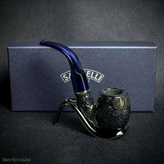 Savinelli Alligator Blue 6mm Briar Smoking Pipe - Shape 614