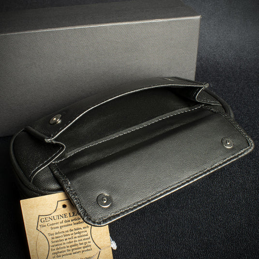 2 Pipe Bag - Black Nappa Leather