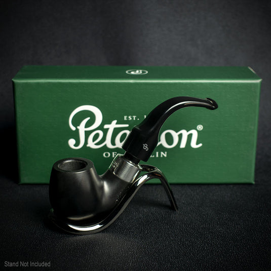 Peterson of Dublin Deluxe System Ebony 12.5 Briar Smoking Pipe - Shape 68