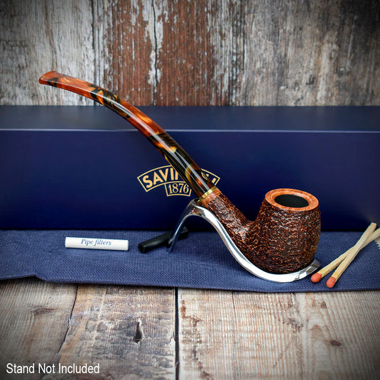 Savinelli Clarks Favorite (BrownBlast) Briar Smoking Pipe