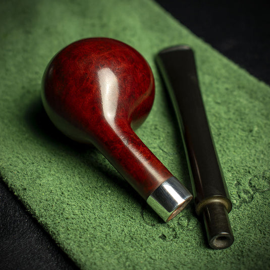 Peterson of Dublin Jnr. Terracotta Silver Mounted Prince Smoking Pipe