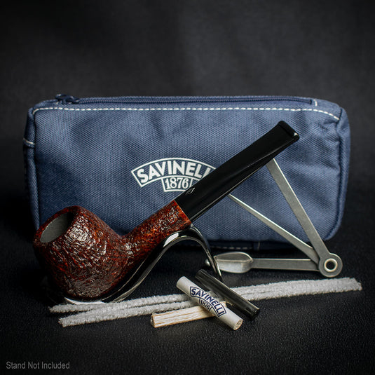 Savinelli One Rustic Dark Brown 207 Pipe Starter Kit