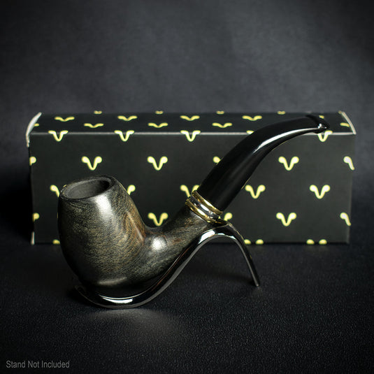 Smoke-King 9mm Black Beechwood Pipe - Bent