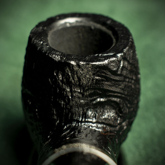 Peterson of Dublin 160th Anniversary Pat. B. Sandblast Smoking Pipe - Bent Billiard